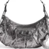Bolso de hombro pequeño Le Cagole metalizado «Silver» 6713070GT3Y8103