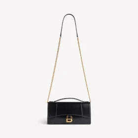 Bolso de mano de mujer con forma de Hourglass y cadena  en negro