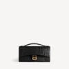 Bolso de mano de mujer con forma de Hourglass y cadena en negro Bolso de mano de mujer con forma de Hourglass y cadena en negro