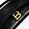 Bolso de mano de mujer con forma de Hourglass y cadena en negro Bolso de mano de mujer con forma de Hourglass y cadena en negro