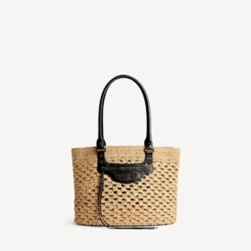 Bolso de mano Le City Basket mediano para mujer en color natural/negro