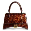 Bolso de mano pequeño Hourglass con estampado de caparazón de tortuga «Marrón» 5935462AAZK2126