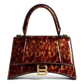 Bolso de mano pequeño Hourglass con estampado de caparazón de tortuga «Marrón» 5935462AAZK2126