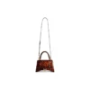 Bolso de mano pequeño Hourglass con estampado de caparazón de tortuga «Marrón» 5935462AAZK2126