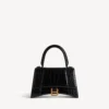 Bolso de mano pequeño para mujer «Hourglass» en negro Bolso de mano pequeño para mujer «Hourglass» en negro