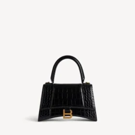 Bolso de mano pequeño para mujer «Hourglass» en negro