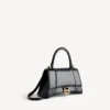 Bolso de mano pequeño para mujer «Hourglass» en negro Bolso de mano pequeño para mujer «Hourglass» en negro