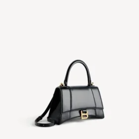 Bolso de mano pequeño para mujer «Hourglass» en negro