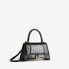 Bolso de mano pequeño para mujer «Hourglass» en negro Bolso de mano pequeño para mujer «Hourglass» en negro