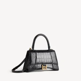 Bolso de mano pequeño para mujer «Hourglass» en negro