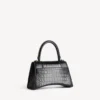 Bolso de mano pequeño para mujer «Hourglass» en negro Bolso de mano pequeño para mujer «Hourglass» en negro