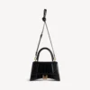 Bolso de mano pequeño para mujer «Hourglass» en negro Bolso de mano pequeño para mujer «Hourglass» en negro