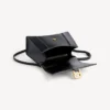 Bolso de mano pequeño para mujer «Hourglass» en negro Bolso de mano pequeño para mujer «Hourglass» en negro