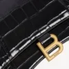 Bolso de mano pequeño para mujer «Hourglass» en negro Bolso de mano pequeño para mujer «Hourglass» en negro