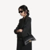 Bolso de mano pequeño para mujer «Hourglass» en negro Bolso de mano pequeño para mujer «Hourglass» en negro