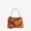Bolso de mano «Rodeo» para mujer, tamaño mediano, en color marrón claro estilo vaquero