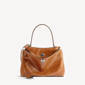 Bolso de mano «Rodeo» para mujer, tamaño mediano, en color marrón claro estilo vaquero