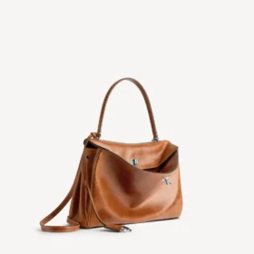 Bolso de mano «Rodeo» para mujer, tamaño mediano, en color marrón claro estilo vaquero