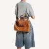 Bolso de mano «Rodeo» para mujer, tamaño mediano, en color marrón claro estilo vaquero