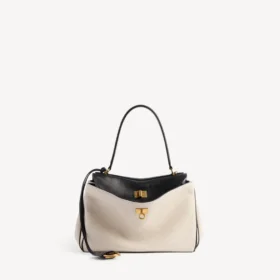 Bolso de mano Rodeo pequeño para mujer en beige/negro