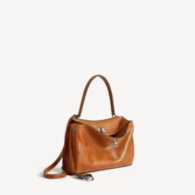 Bolso de mano «Rodeo» pequeño para mujer en color marrón claro estilo vaquero