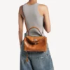 Bolso de mano «Rodeo» pequeño para mujer en color marrón claro estilo vaquero