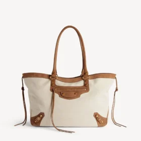 Bolso de playa Le City para mujer, tamaño mediano, en beige/camel