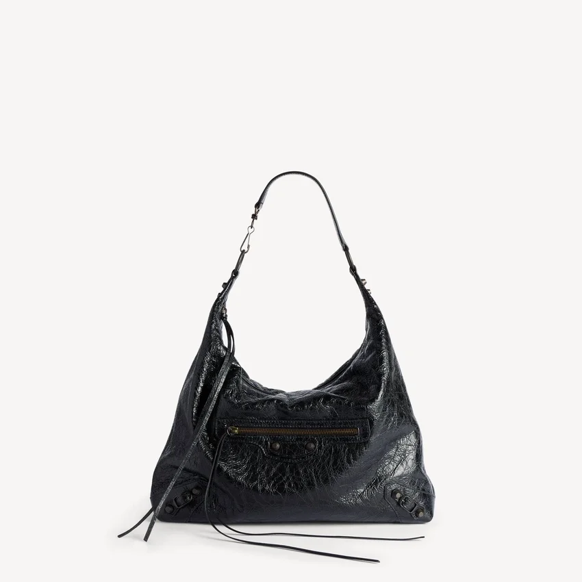 Bolso hobo «Le City» para mujer, tamaño mediano, en negro Bolso hobo «Le City» para mujer, tamaño mediano, en negro