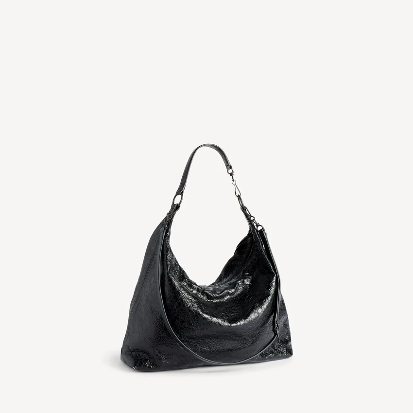 Bolso hobo «Le City» para mujer, tamaño mediano, en negro Bolso hobo «Le City» para mujer, tamaño mediano, en negro