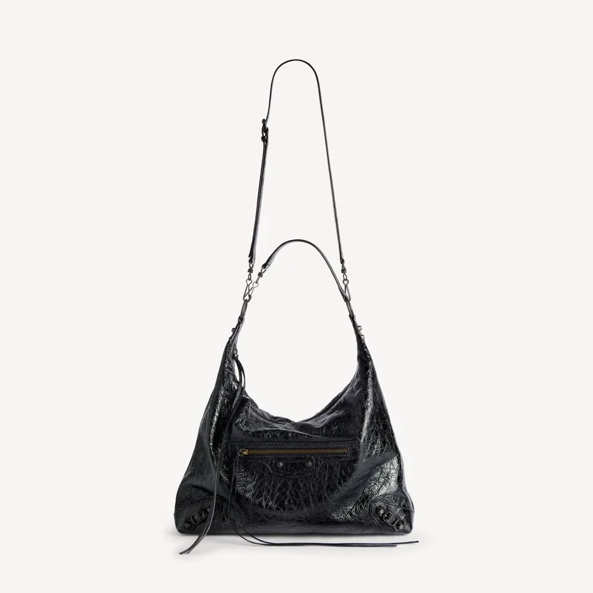 Bolso hobo «Le City» para mujer, tamaño mediano, en negro Bolso hobo «Le City» para mujer, tamaño mediano, en negro