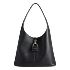 Bolso Hobo Locker mediano de estilo norte-sur «Negro» 7716362AAWC1000