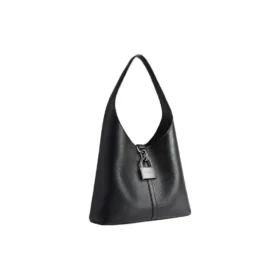 Bolso Hobo Locker mediano de estilo norte-sur «Negro» 7716362AAWC1000