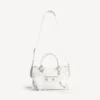 Bolso «Le City» para mujer, pequeño, con tachuelas gigantes y pedrería, en blanco óptico Bolso «Le City» para mujer, pequeño, con tachuelas gigantes y pedrería, en blanco óptico