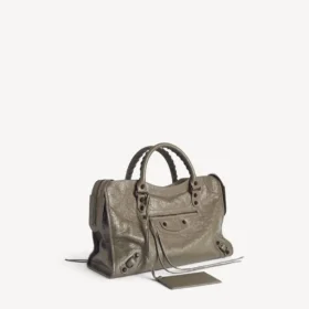 Bolso Le City para mujer, tamaño mediano, en verde militar