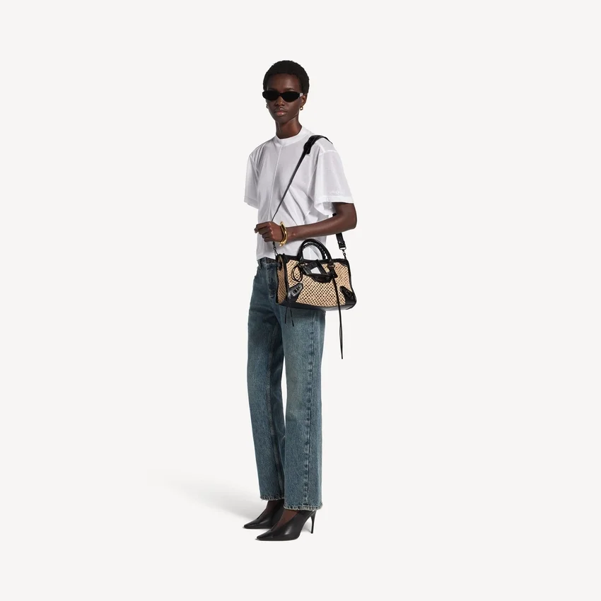 Bolso «Le City» pequeño para mujer en color natural/negro Bolso «Le City» pequeño para mujer en color natural/negro
