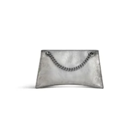 Bolso pequeño con cadena Crush, efecto desgastado «Silver» 7819202AA6X8110