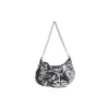 Bolso pequeño Le Cagole con cadena y grafitis «Negro» 695814210G61090