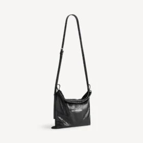 Bolso shopper para hombre con bolsa protectora, bandolera mediana en negro