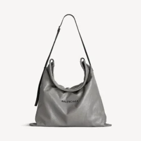 Bolso shopper para hombre con bolsa protectora y bandolera grande en gris