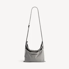 Bolso shopper para hombre con bolsa protectora y correa cruzada, tamaño mediano, en gris Balenciaga