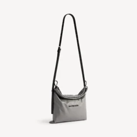 Bolso shopper para hombre con bolsa protectora y correa cruzada, tamaño mediano, en gris Balenciaga