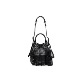 Bolso tipo cubo pequeño Le Cagole «Black» 7024321VG9Y1000