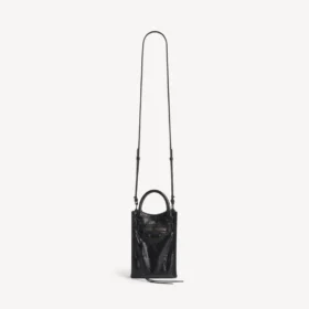 Bolso tote «City» para mujer con soporte para el móvil, en negro