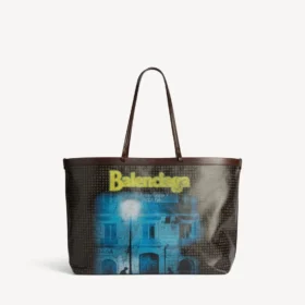 Bolso tote grande para mujer en negro/amarillo