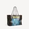 Bolso tote grande para mujer en negro/amarillo