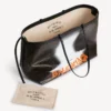 Bolso tote grande para mujer en negro/naranja