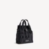 Bolso tote militar para hombre, pequeño, en negro