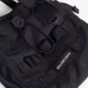 Bolso tote militar para hombre, pequeño, en negro