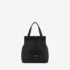 Bolso tote militar para hombre, tamaño mediano, en negro