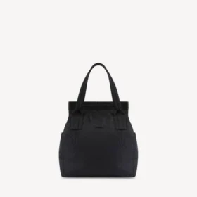 Bolso tote militar para hombre, tamaño mediano, en negro